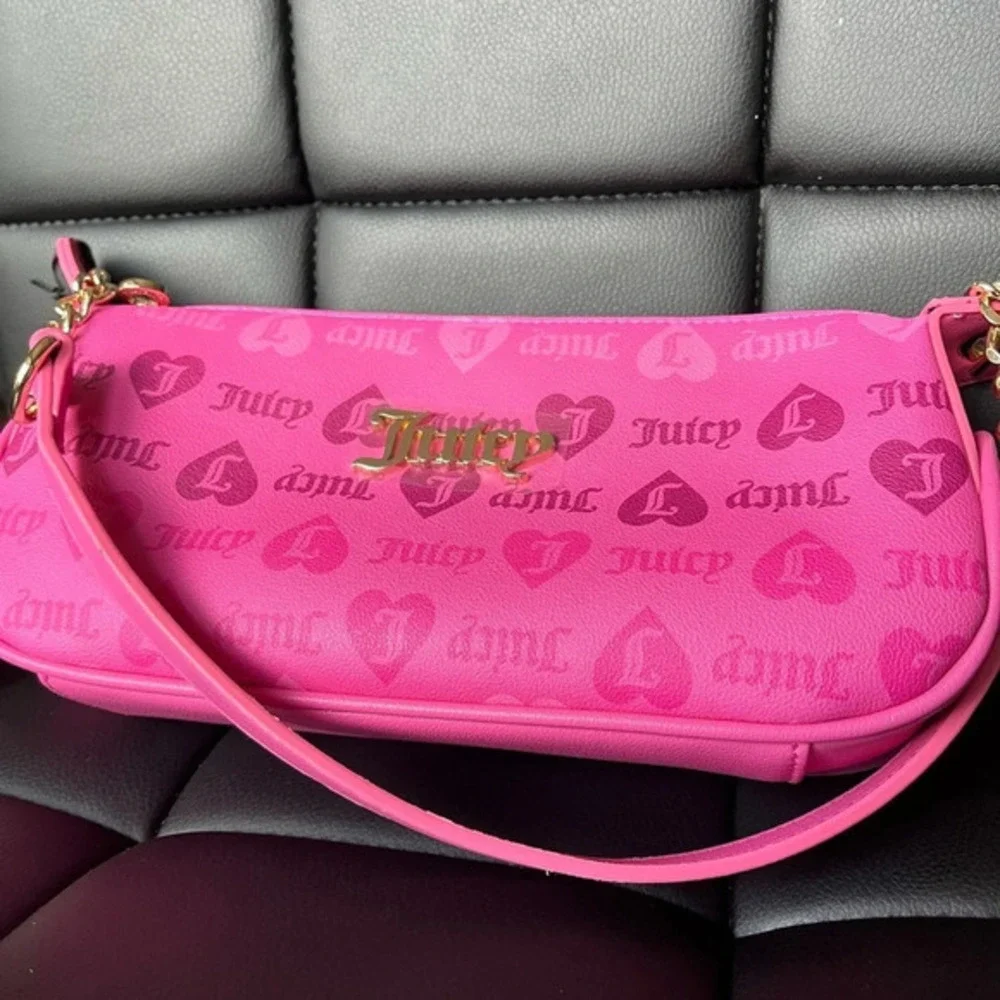 Juicy Couture Pink Shoulder Bag Y2K Mini Purse Monogram Logo NWT